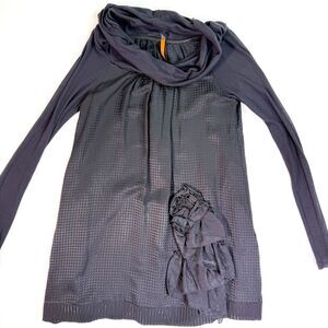 Cop Copine | Black Cowl Neck Long Sleeve Tunic | Sz M